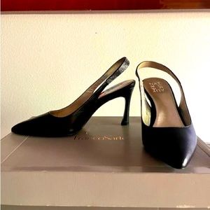 Naturalizer brand, black sling back, pointed toe.